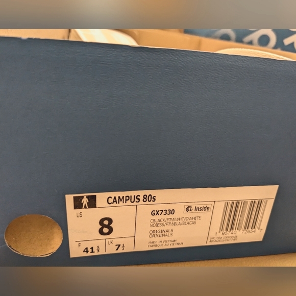 Adidas Campus 80s - Black/White/Silver - rare - Picture 8 of 8